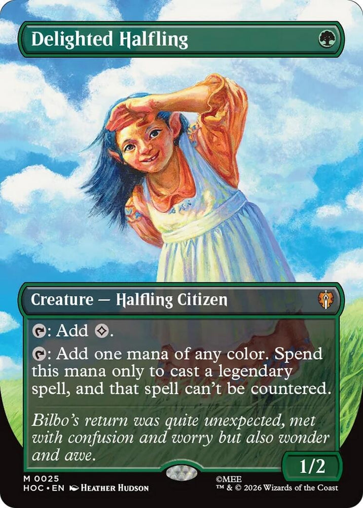 Image for Delighted Halfling (Borderless) (25) (The Hobbit: Eternal-Legal) (HOC) - Magic: The Gathering