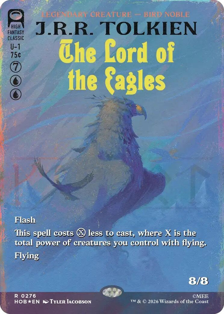 Image for The Lord of the Eagles (Borderless) (Surge Foil) (276) (The Hobbit) (HOB) - Magic: The Gathering