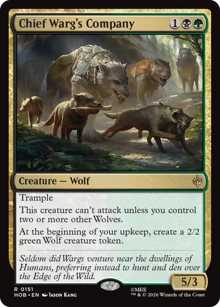 Image for Chief Warg's Company (151) (The Hobbit) (HOB) - Magic: The Gathering