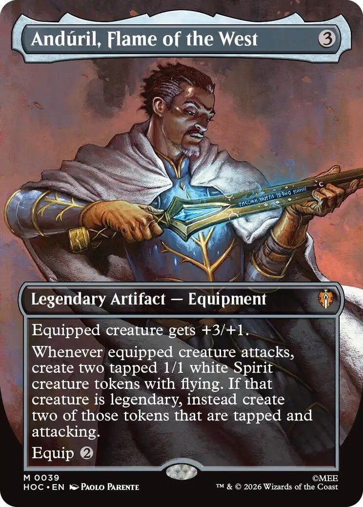 Image for Anduril, Flame of the West (Borderless) (39) (The Hobbit: Eternal-Legal) (HOC) - Magic: The Gathering