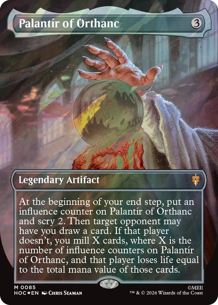 Image for Palantir of Orthanc (Borderless) (Surge Foil) (85) (The Hobbit: Eternal-Legal) (HOC) - Magic: The Gathering