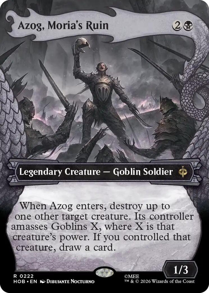Image for Azog, Moria's Ruin (Showcase) (222) (The Hobbit) (HOB) - Magic: The Gathering