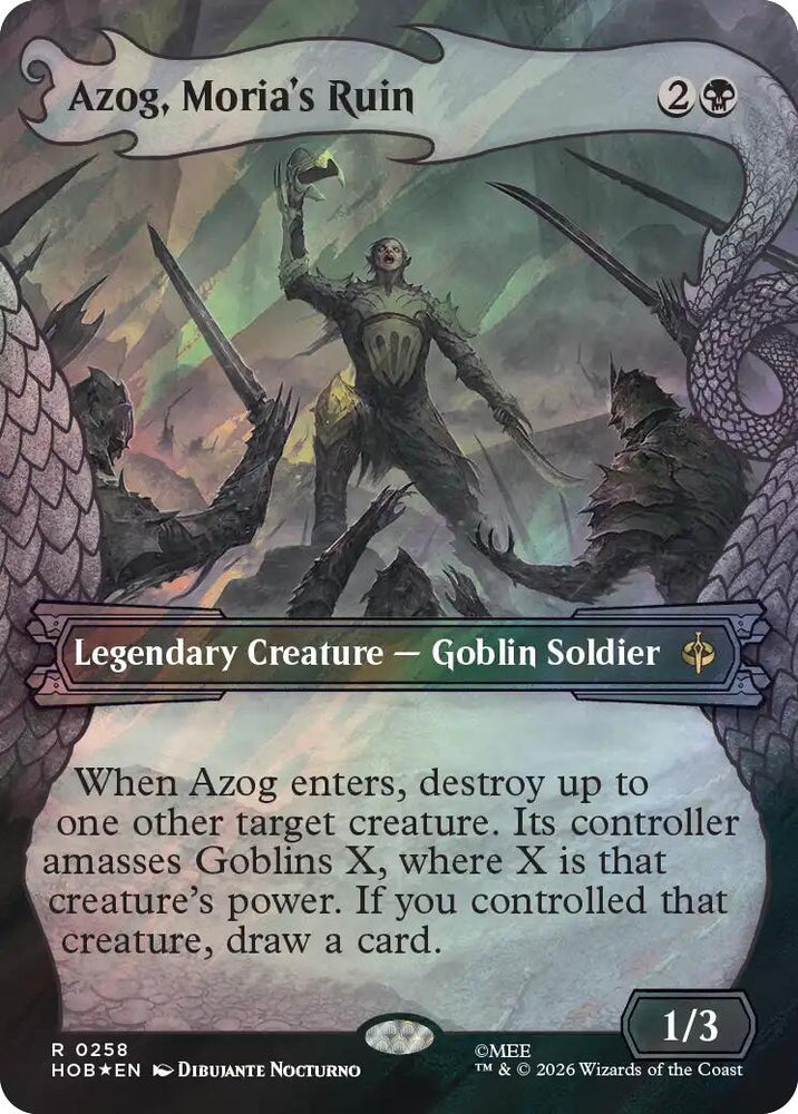 Image for Azog, Moria's Ruin (Showcase) (Surge Foil) (258) (The Hobbit) (HOB) - Magic: The Gathering