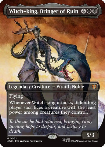 Image for Witch-king, Bringer of Ruin (Borderless) (21) (The Hobbit: Eternal-Legal) (HOC) - Magic: The Gathering
