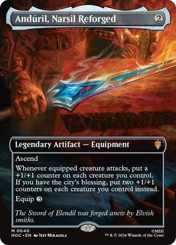 Image for Anduril, Narsil Reforged (Borderless) (40) (The Hobbit: Eternal-Legal) (HOC) - Magic: The Gathering
