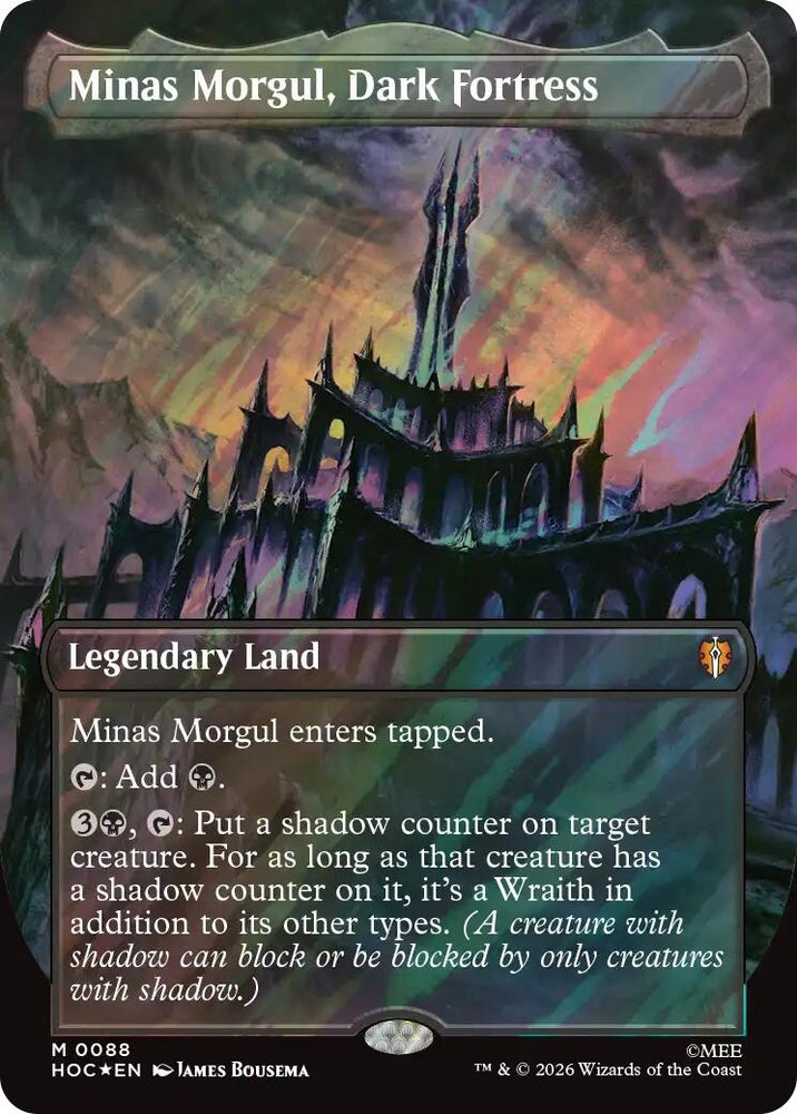Image for Minas Morgul, Dark Fortress (Borderless) (Surge Foil) (88) (The Hobbit: Eternal-Legal) (HOC) - Magic: The Gathering