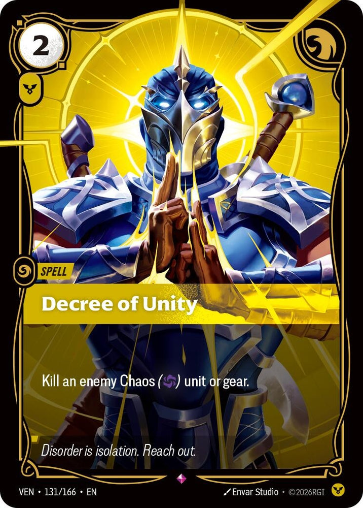 Image for Decree of Unity (131/166) (Vendetta) (VEN) - Riftbound: League of Legends Trading Card Game
