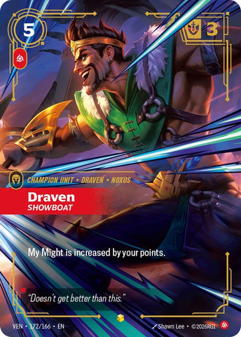 Image for Draven, Showboat (172/166) (Vendetta) (VEN) - Riftbound: League of Legends Trading Card Game