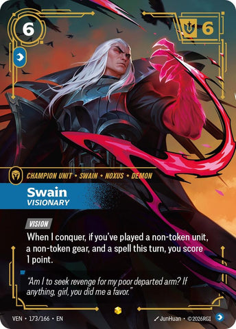 Image for Swain, Visionary (Overnumbered) (173/166) (Vendetta) (VEN) - Riftbound: League of Legends Trading Card Game
