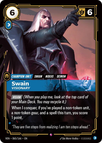 Image for Swain, Visionary (065/166) (Vendetta) (VEN) - Riftbound: League of Legends Trading Card Game