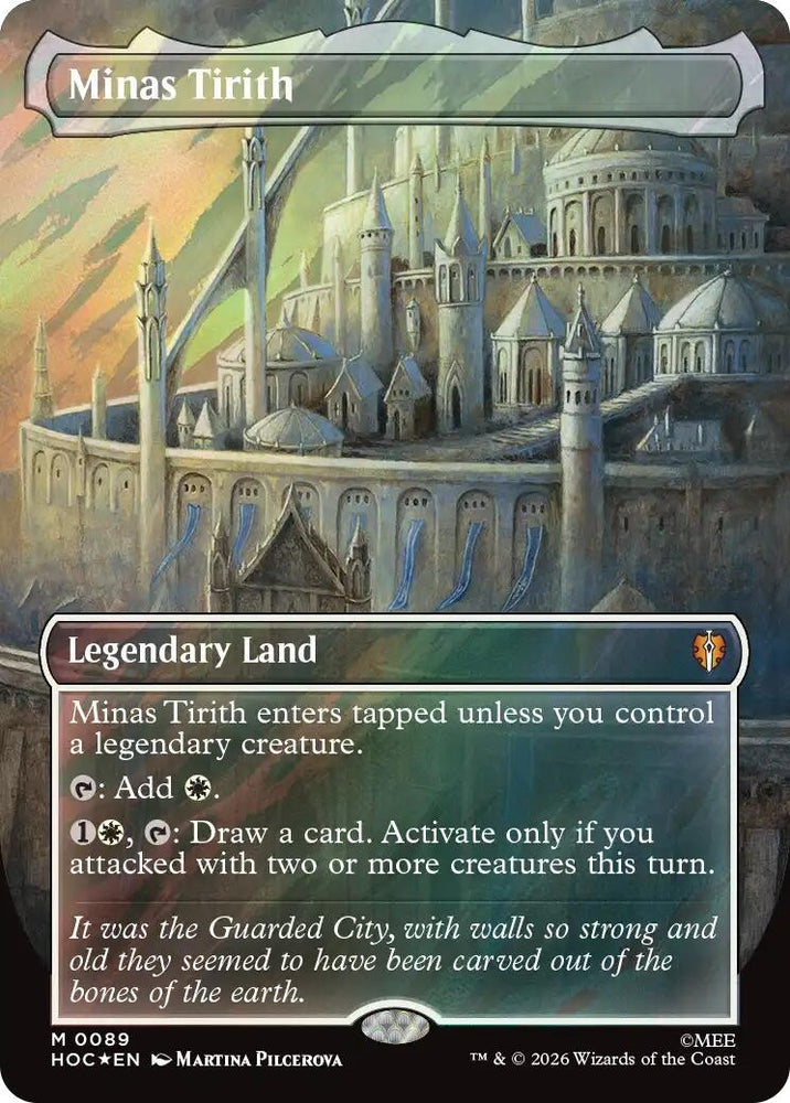 Image for Minas Tirith (Borderless) (Surge Foil) (89) (The Hobbit: Eternal-Legal) (HOC) - Magic: The Gathering