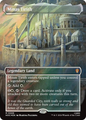 Image for Minas Tirith (Borderless) (Surge Foil) (89) (The Hobbit: Eternal-Legal) (HOC) - Magic: The Gathering
