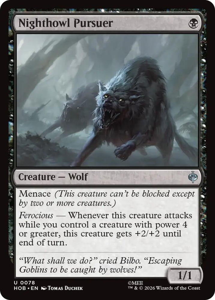 Image for Nighthowl Pursuer (78) (The Hobbit) (HOB) - Magic: The Gathering