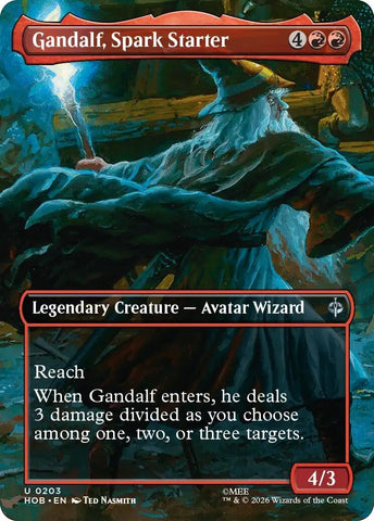 Image for Gandalf, Spark Starter (Borderless) (203) (The Hobbit) (HOB) - Magic: The Gathering