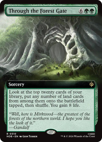 Image for Through the Forest Gate (Extended Art) (310) (The Hobbit) (HOB) - Magic: The Gathering