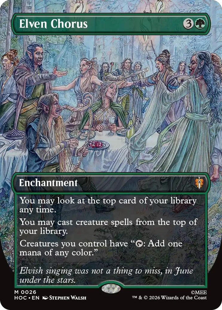 Image for Elven Chorus (Borderless) (26) (The Hobbit: Eternal-Legal) (HOC) - Magic: The Gathering