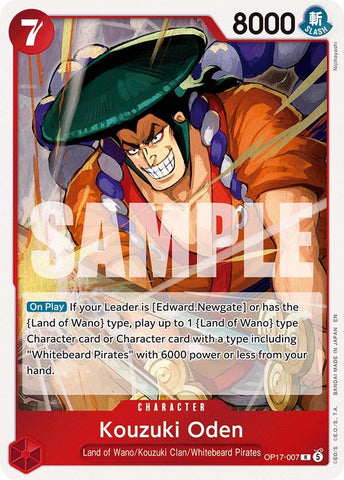 Image for Kouzuki Oden (OP17-007) (The World's Strongest Warriors) (OP17) - One Piece Card Game