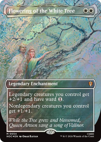 Image for Flowering of the White Tree (Borderless) (Surge Foil) (54) (The Hobbit: Eternal-Legal) (HOC) - Magic: The Gathering