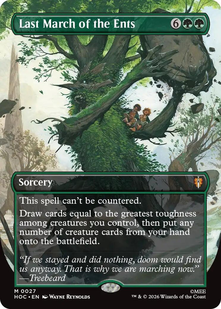 Image for Last March of the Ents (Borderless) (27) (The Hobbit: Eternal-Legal) (HOC) - Magic: The Gathering