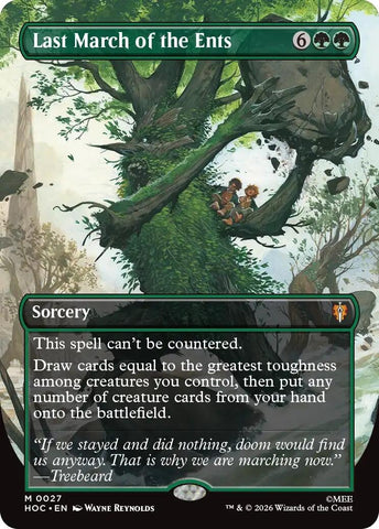 Image for Last March of the Ents (Borderless) (27) (The Hobbit: Eternal-Legal) (HOC) - Magic: The Gathering