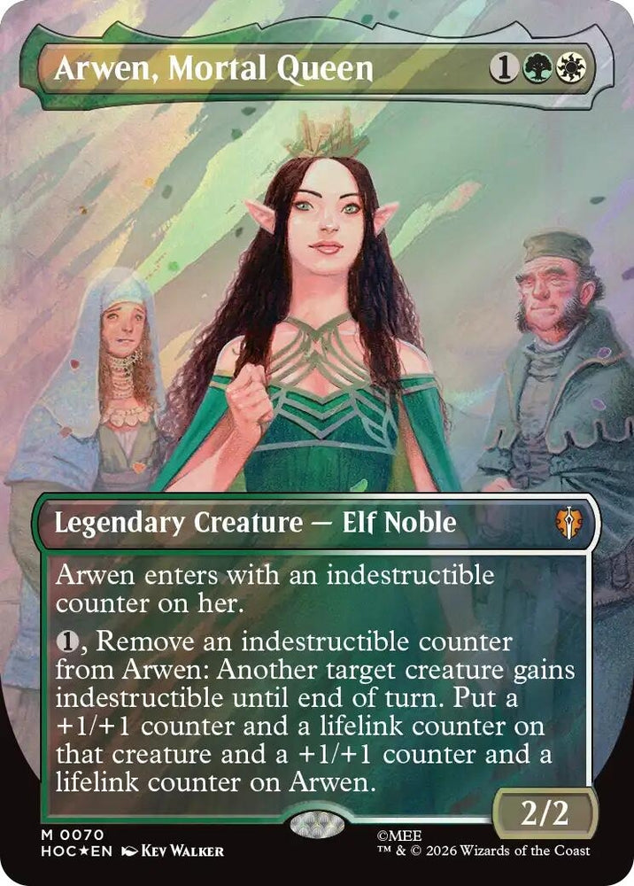Image for Arwen, Mortal Queen (Borderless) (Surge Foil) (70) (The Hobbit: Eternal-Legal) (HOC) - Magic: The Gathering