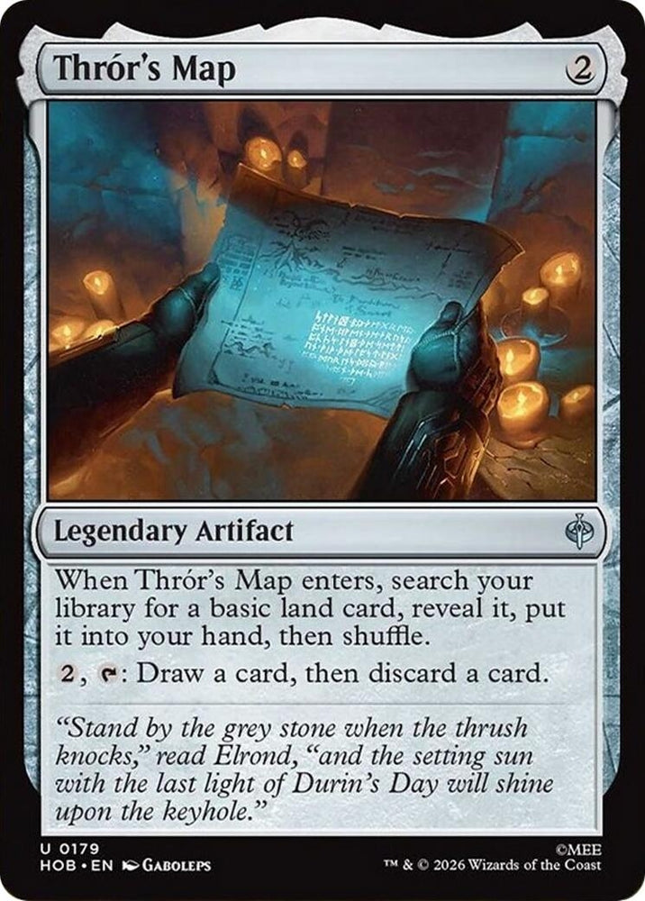 Image for Thror's Map (179) (The Hobbit) (HOB) - Magic: The Gathering