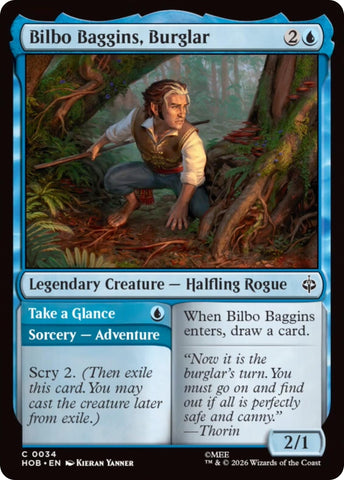 Image for Bilbo Baggins, Burglar (34) (The Hobbit) (HOB) - Magic: The Gathering