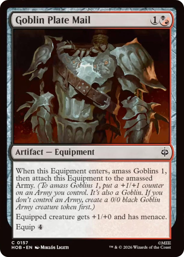 Image for Goblin Plate Mail (157) (The Hobbit) (HOB) - Magic: The Gathering