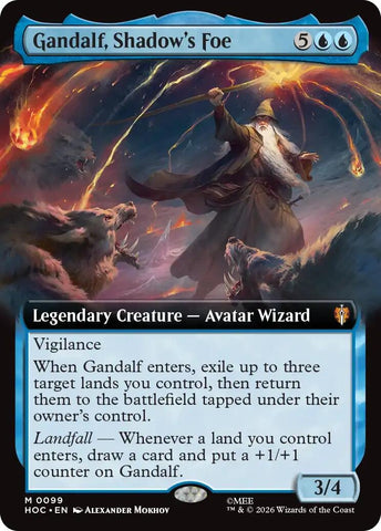 Image for Gandalf, Shadow's Foe (Extended Art) (99) (The Hobbit: Eternal-Legal) (HOC) - Magic: The Gathering