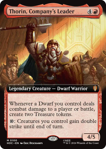 Image for Thorin, Company's Leader (Extended Art) (100) (The Hobbit: Eternal-Legal) (HOC) - Magic: The Gathering
