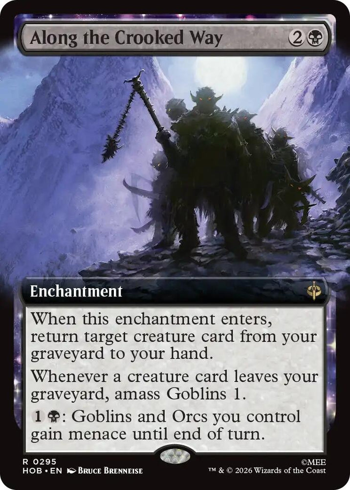 Image for Along the Crooked Way (Extended Art) (295) (The Hobbit) (HOB) - Magic: The Gathering