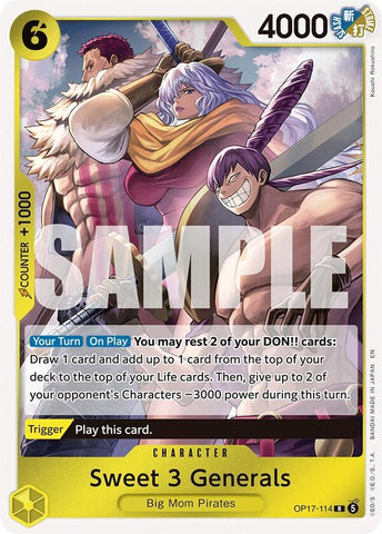 Image for Sweet 3 Generals (OP17-114) (The World's Strongest Warriors) (OP17) - One Piece Card Game