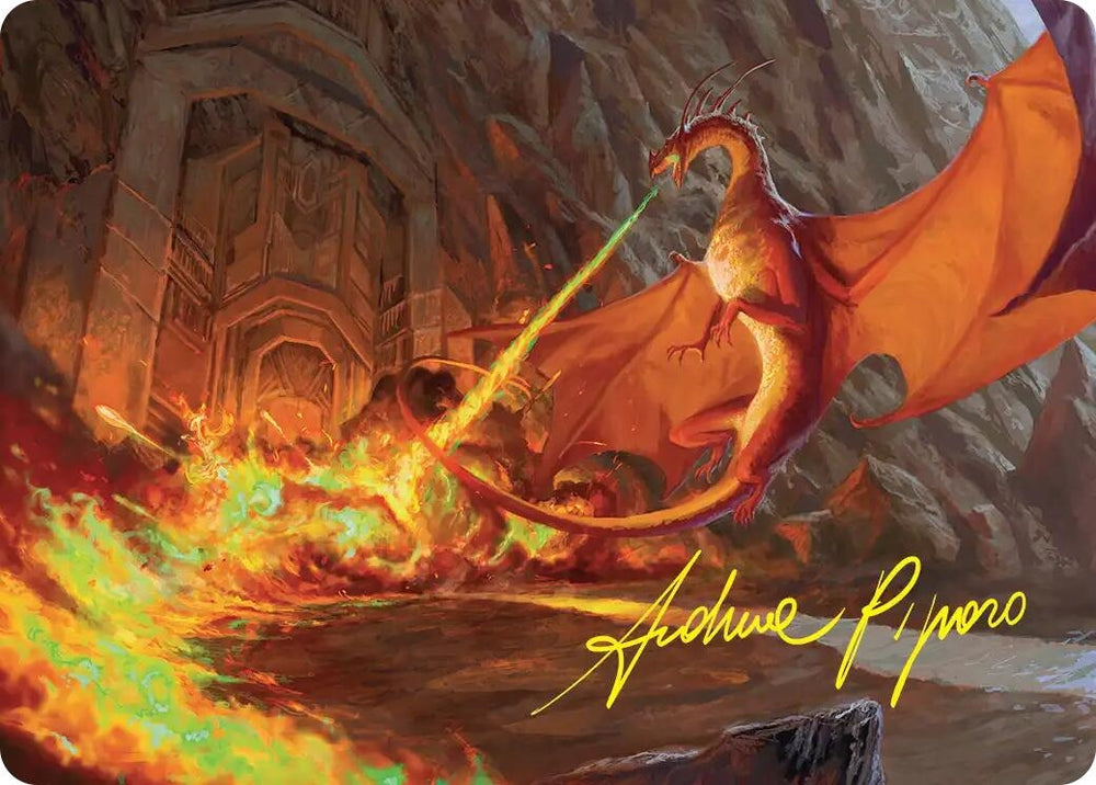 Image for Smaug's Fury Art Card (Gold-Stamped Signature) (18) (Art Series: The Hobbit) (ASHOB) - Magic: The Gathering