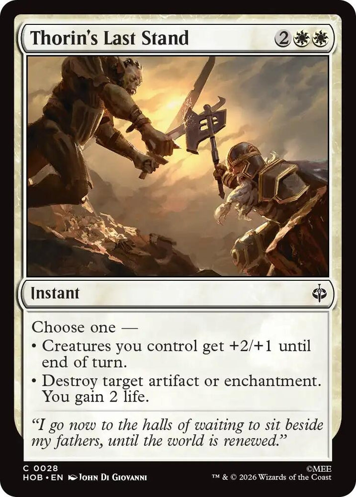 Image for Thorin's Last Stand (28) (The Hobbit) (HOB) - Magic: The Gathering