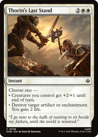 Image for Thorin's Last Stand (28) (The Hobbit) (HOB) - Magic: The Gathering