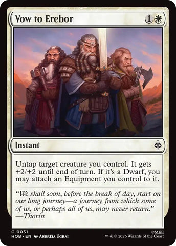 Image for Vow to Erebor (31) (The Hobbit) (HOB) - Magic: The Gathering