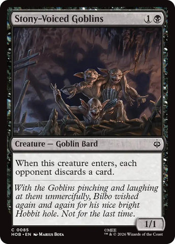 Image for Stony-Voiced Goblins (85) (The Hobbit) (HOB) - Magic: The Gathering