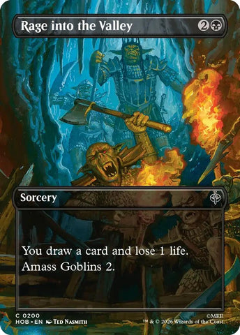 Image for Rage into the Valley (Borderless) (200) (The Hobbit) (HOB) - Magic: The Gathering