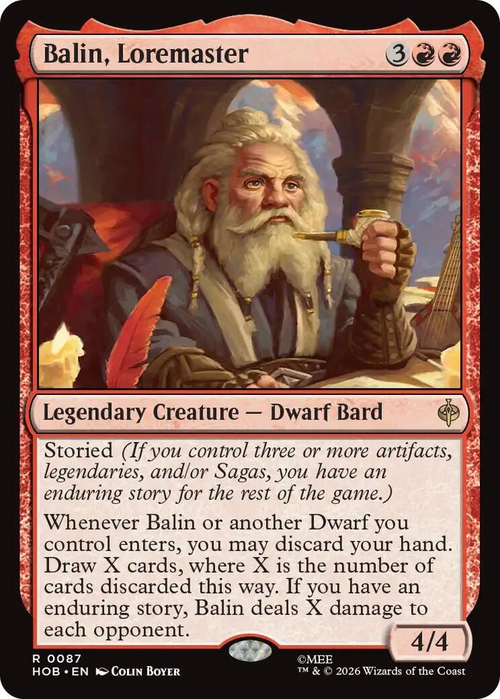 Image for Balin, Loremaster (87) (The Hobbit) (HOB) - Magic: The Gathering