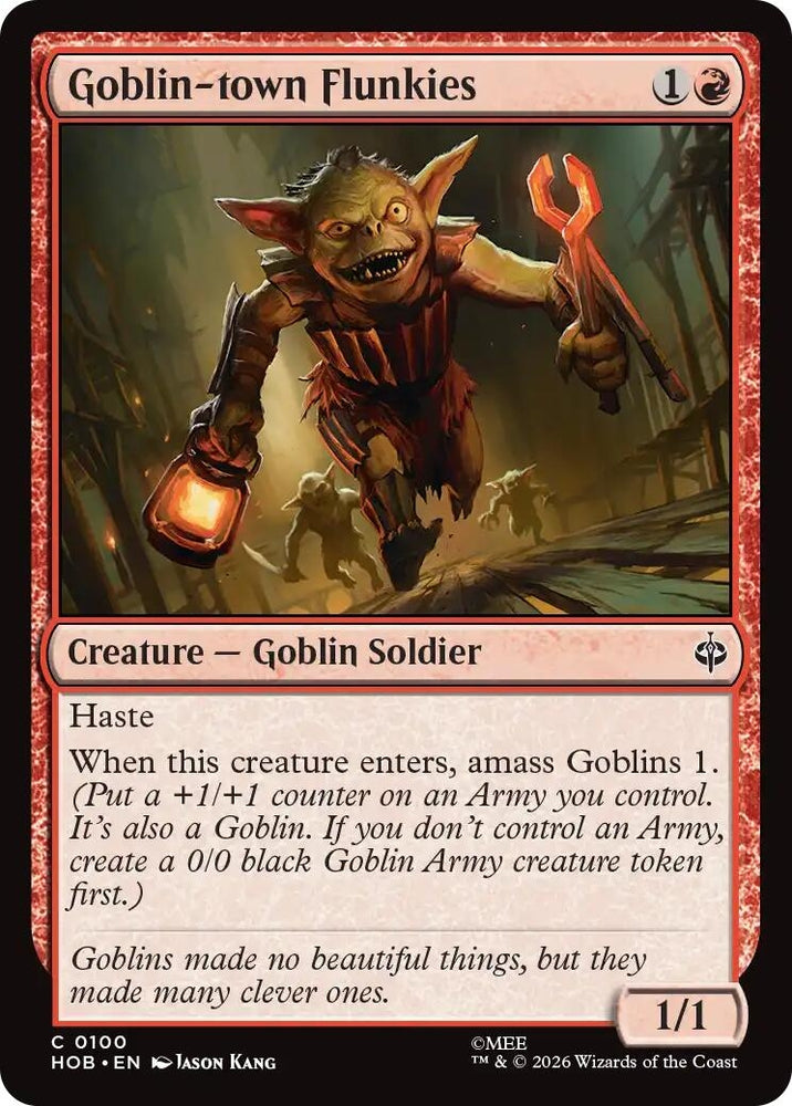 Image for Goblin-town Flunkies (100) (The Hobbit) (HOB) - Magic: The Gathering