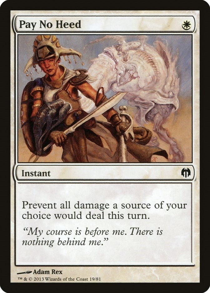 Image for Pay No Heed (19) [Duel Decks: Heroes vs. Monsters]