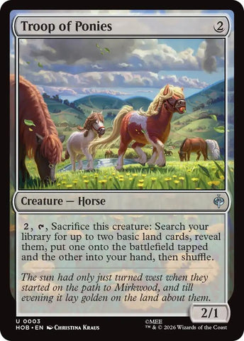 Image for Troop of Ponies (3) (The Hobbit) (HOB) - Magic: The Gathering