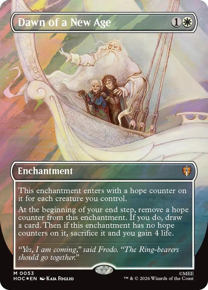 Image for Dawn of a New Age (Borderless) (Surge Foil) (53) (The Hobbit: Eternal-Legal) (HOC) - Magic: The Gathering
