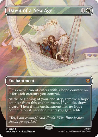 Image for Dawn of a New Age (Borderless) (Surge Foil) (53) (The Hobbit: Eternal-Legal) (HOC) - Magic: The Gathering
