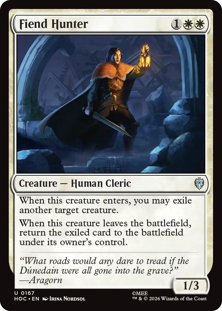 Image for Fiend Hunter (167) (The Hobbit: Eternal-Legal) (HOC) - Magic: The Gathering