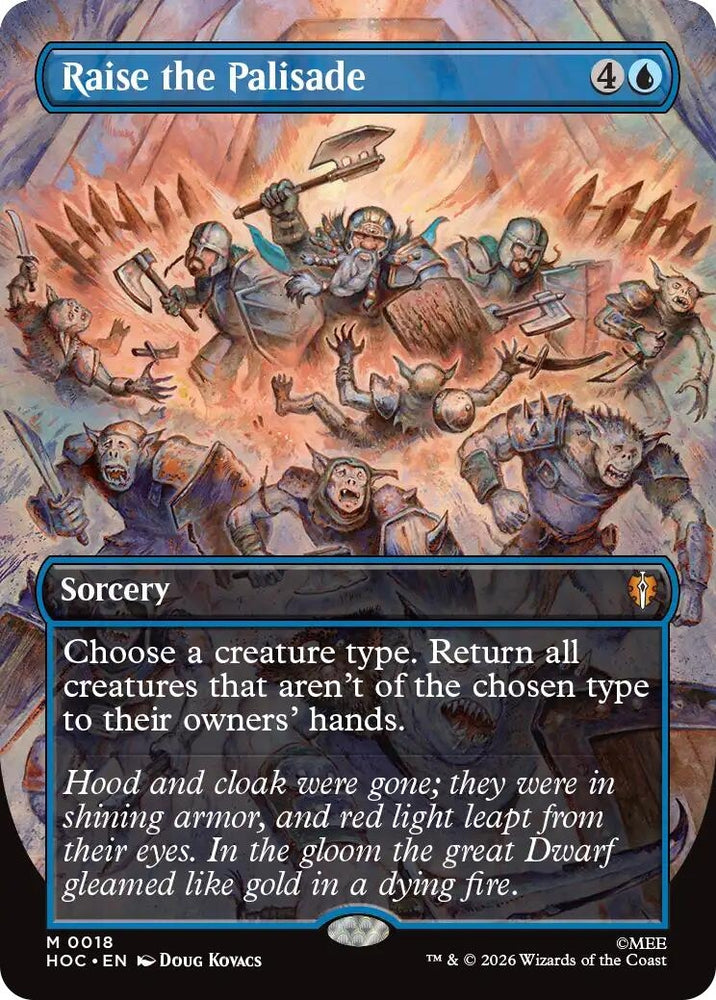 Image for Raise the Palisade (Borderless) (18) (The Hobbit: Eternal-Legal) (HOC) - Magic: The Gathering