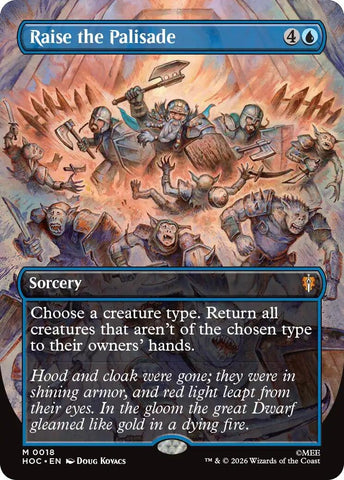Image for Raise the Palisade (Borderless) (18) (The Hobbit: Eternal-Legal) (HOC) - Magic: The Gathering