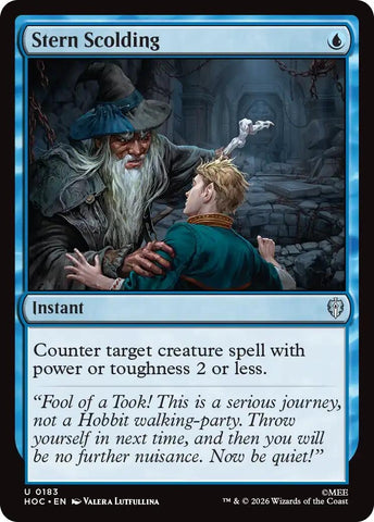 Image for Stern Scolding (183) (The Hobbit: Eternal-Legal) (HOC) - Magic: The Gathering