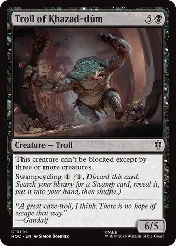 Image for Troll of Khazad-dum (191) (The Hobbit: Eternal-Legal) (HOC) - Magic: The Gathering
