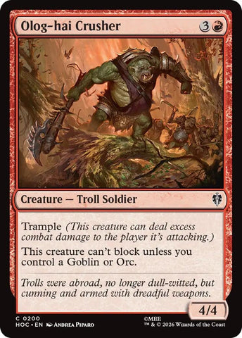 Image for Olog-hai Crusher (200) (The Hobbit: Eternal-Legal) (HOC) - Magic: The Gathering